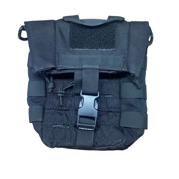 Unbranded Other - Unbranded MOLLE Utility Pouch Tactical Dump Bag Black OS Synthetic‎ Gear Storage